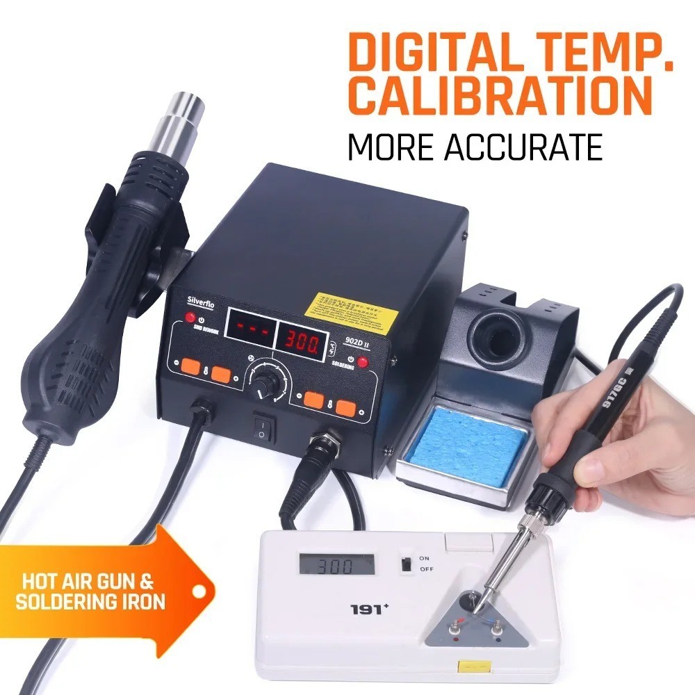 2in1 T12 Solder iron Digital soldering Station 670W Hot Air Rework Station