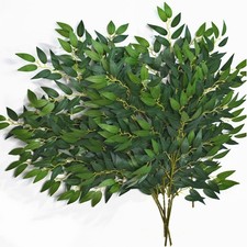 8pcs Artificial Leaves Stems Fake Flowers Greenery Filler for Flower Arrangem...