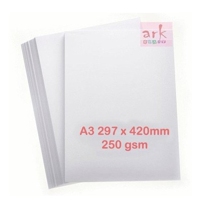 100 Blatt glatte weiße dicke Karte 250 g/m² A3 (1)