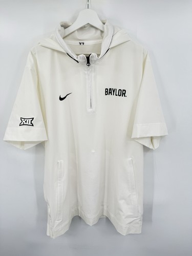Felpa con cappuccio Nike Baylor Bears calcio 1/4 zip manica corta giocatore emessa taglia XL