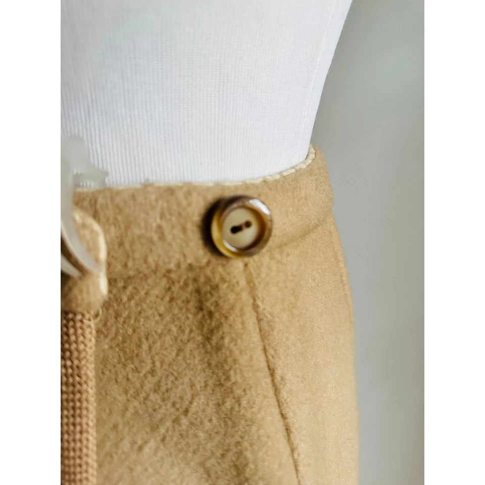 VTG 60s womens Wool Skirt Suit Tan Houndstooth Madmen Style Size Small - Image 4 of 4