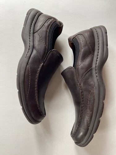 Mocasines sin cordones CLARKS para hombre talla 14 Niland Energy cuero marrón caído 01950 - Imagen 1 de 5