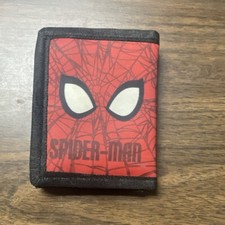 Spider-Man Boys Trifold Wallet Red Black Web Design Polyester Canvas