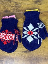 Vintage 80s Multicolor Children s Toddlers Knit Mittens NOS Two Sets