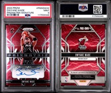 2024-25 Prizm DWAYNE WADE Prizmatrix Signature Auto PSA 9 POP 1 Miami Heat