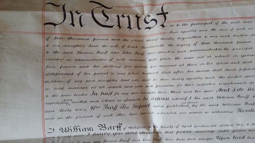 1835 WILLIAM IV LARGE VELLUM WILL PROBATE - WILLIAM BARFF - WAKEFIELD YORKSHIRE - Picture 6 of 13