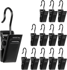 90PCS Small Curtain Clips - Hook Hooks for Hanging Black 