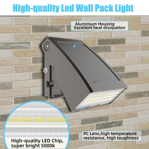 50W LED Wall Pack Light with Dusk-to-Dawn Photocell,0-90° Adjustable Full Cutoff - Picture 5 of 16