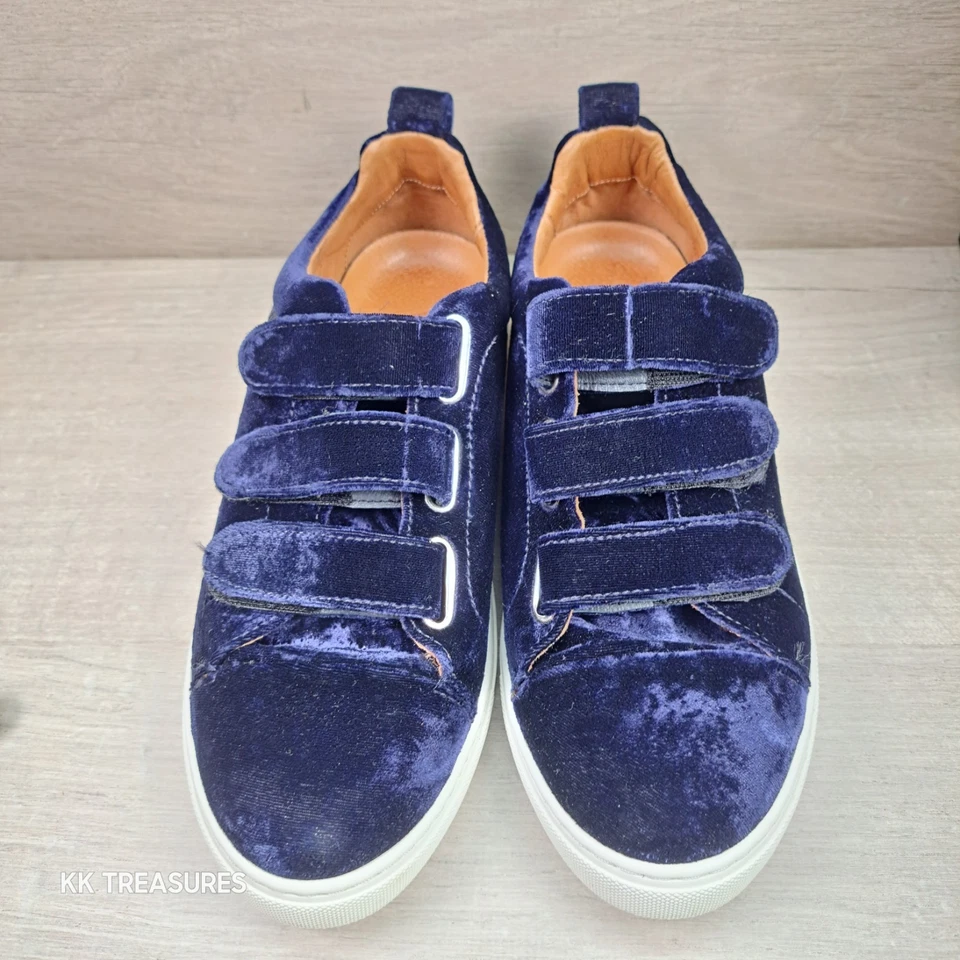 Whistles Aith Velvet Trainers Blue Shiny Casual Shoes Womens UK6 EU39 - Image 3 of 4