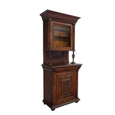 Buffetschrank antik Küchenschrank Gründerzeit Eichenholz 1-türig B: 96cm -11906-