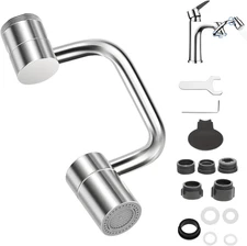 Flexiflow 1080°Rotatable Faucet Aerator, New Rotating Faucet Extender, U Shape F