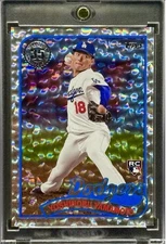 Yoshinobu Yamamoto RARE ROOKIE DIAMOND REFRACTOR INVESTMENT CARD SSP MINT