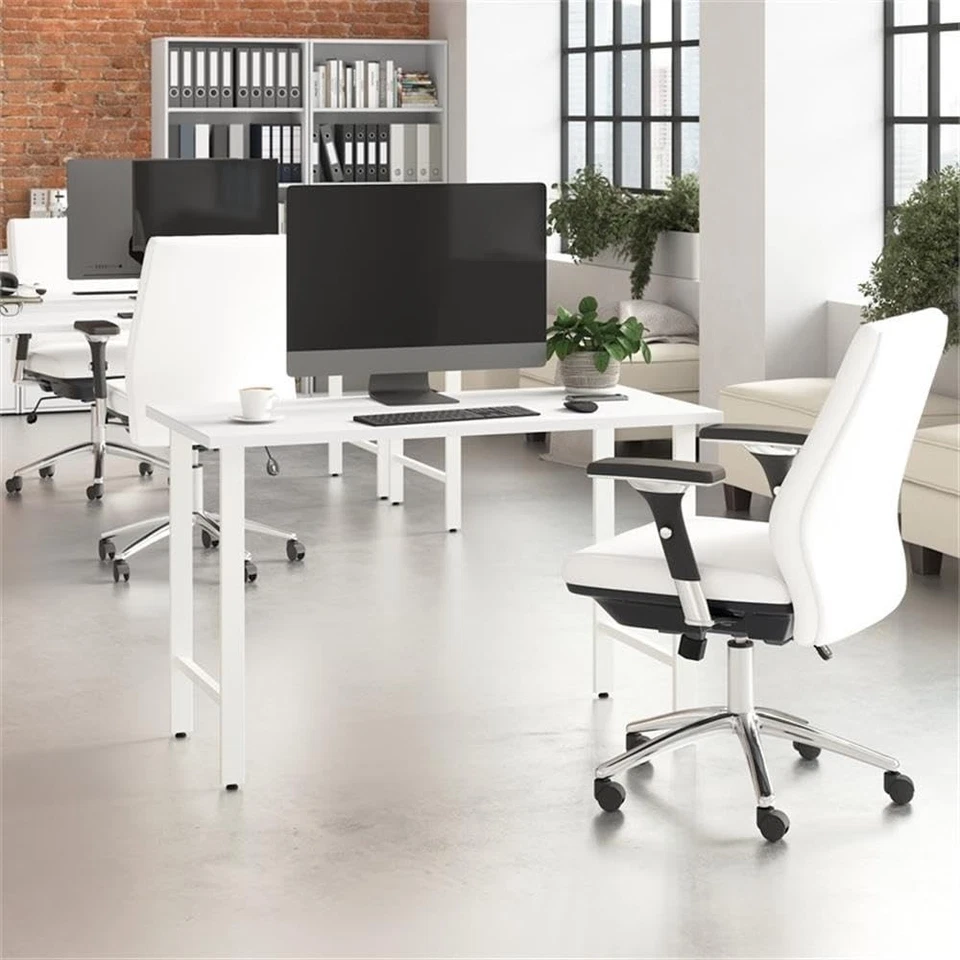 Bush Business Furniture Hustle 48W x 24D Computer Desk with Metal Legs in Whi... - Image 3 of 4