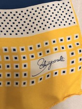 Vintage Elsa Schiaparelli Geometric Oblong Scarf Made in Japan