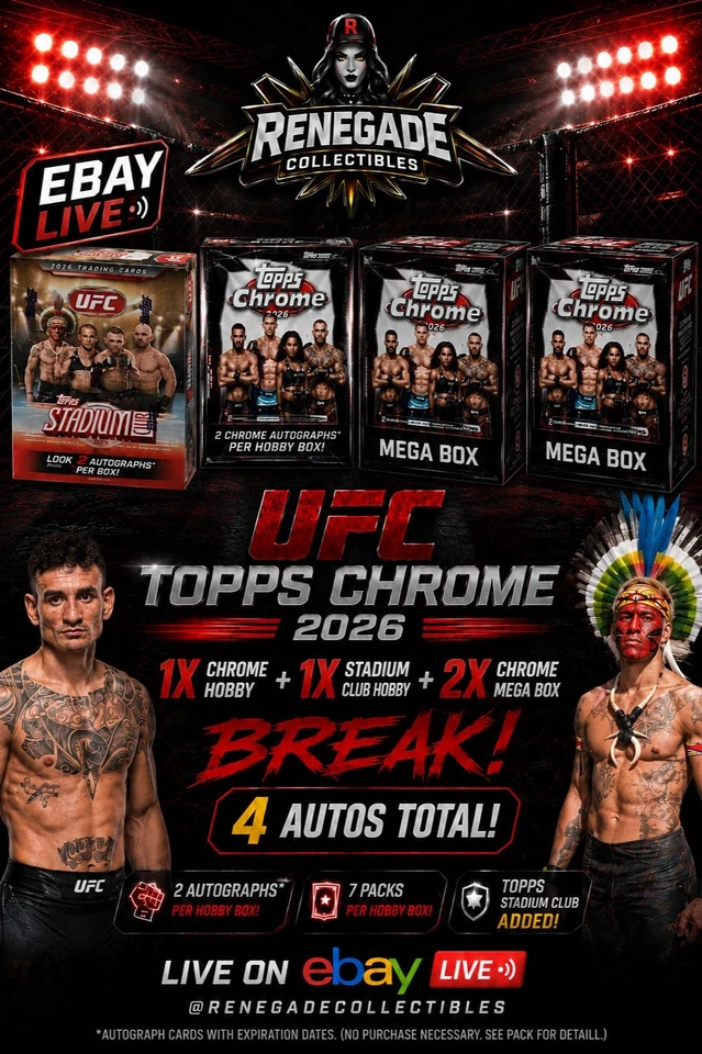 ⚡ UFC Break | $1 Random, 1x Hobby Stadium Club, 1x Hobby Chrome, 2x Mega