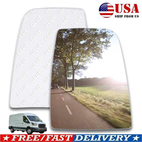 Right Side Mirror Glass Stick On For Ford Transit Van 150 250 350 HD 2015-2022