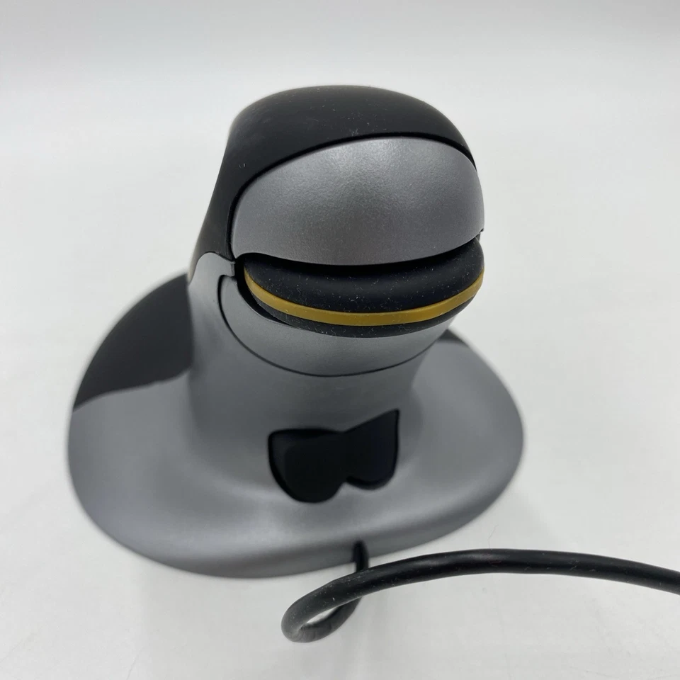 Ratones verticales ambidiestros Penguin, grandes, con cable - USB, 9820101, totalmente funcionales Foto 4 de 4