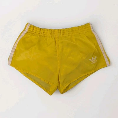 ADIDAS Beckenbauer Glanz Nylon Shorts gelb D3 Running Sport Vintage Soccer Retro - Bild 1 von 4