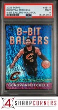 2025 TOPPS 8 BIT BALLERS HOLO FOIL #8B-11 DONOVAN MITCHELL POP 1 PSA 9