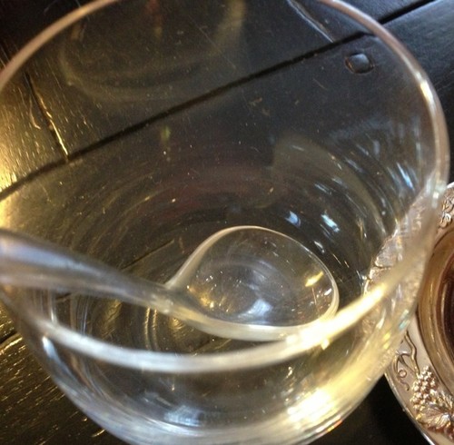 Condiment Jar / Mustard Crystal Lidded Mini Jar W/Spoon Silverplated Japan* - Picture 5 of 10