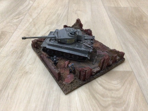 H0 1:87 Panzer Stellung mit Tiger SdKfz handbemalt WW2 #18 Unikat - 第 1/3 張圖片