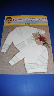 Emu Baby DK Sweater & Cardigan Knitting Pattern 8664