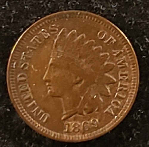 1869 Indian Head Cent Nice AU Details Graded NGC - Picture 2 of 4