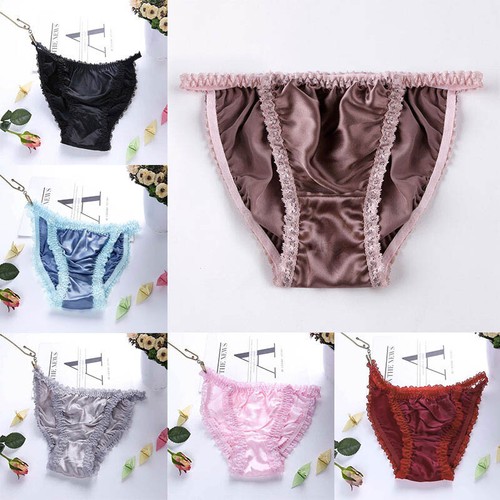 Women Soft Silk Panties Lingerie Silk Satin Underwear Briefs G-String Knickers - Picture 2 of 40
