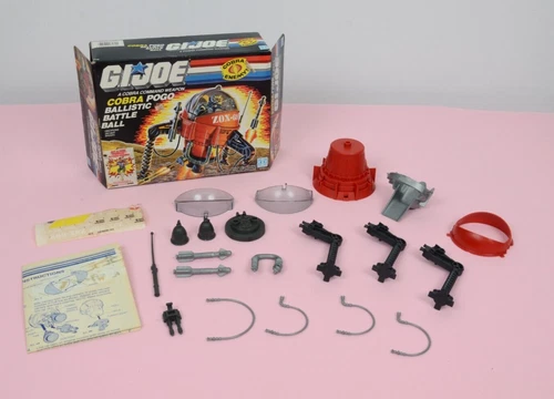 GI Joe ARAH Cobra Pogo Ballistic Battle Ball w/ Box Hasbro 1987 Complete