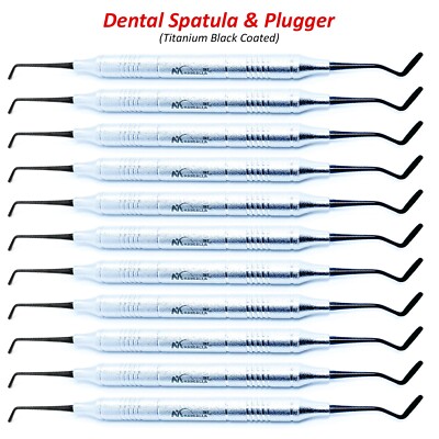 Dental Composite Filling Instruments Spatula & Plugger Titanium Black Tips