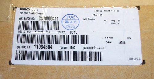 QTY (96) Q65110A0266 LYO285 OSRAM YELLOW DIFFUSED  4mm HYPER OVAL LED'S 587nm - Picture 2 of 5