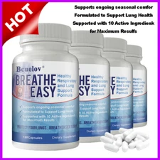 BREATHE EASY 10 active ingredients Healthy Respiratory and Lung Support Formula