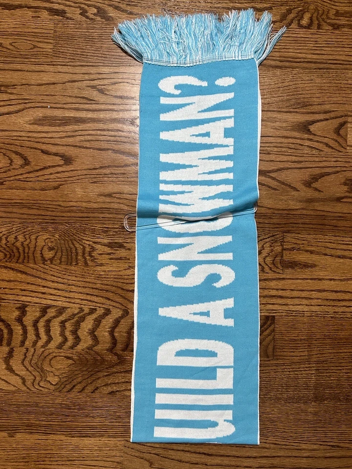 Disney Frozen Bufanda Niño Olaf Construye Un Muñeco de Nieve Deletrear  Foto 2 de 3