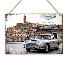 ASTON MARTIN DB5 Retro Style Metal Tin Sign Plaque Man Cave Shed James Bond Car