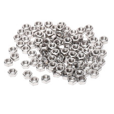 Metric M2 304 Stainless Steel Hex-Nuts 100Pcs 