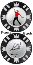 TIGER WOODS - LEGENDARY GOLFER  --- NOVELTY POKER CHIP ***SIGNED***