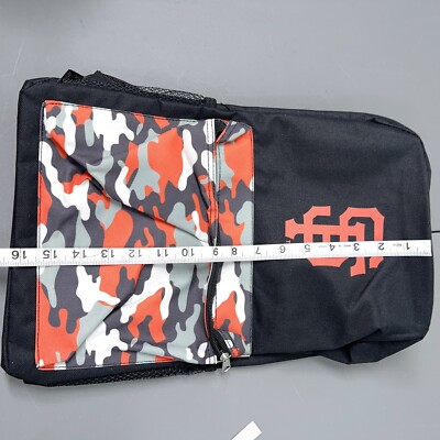 San Francisco Giants camo black backpack NEW San Francisco Giants Backpack Camo Black Orange SF Baseball  main image 4