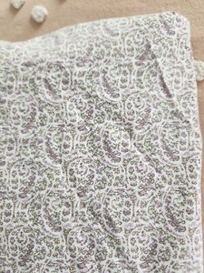 Ralph Lauren Lavender & Green Floral Print Fitted TWIN Sheet
