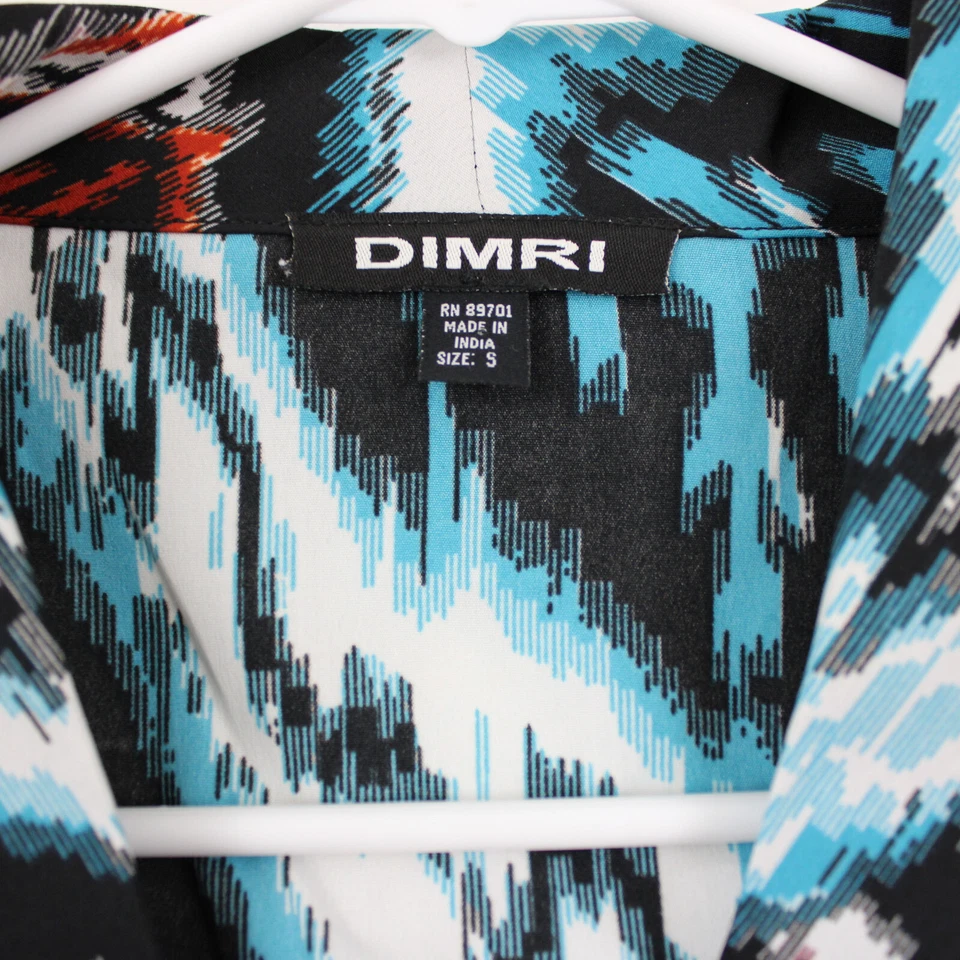 Blusa DIMRI con botones y cinturón para mujer talla pequeña multicolor Foto 3 de 4