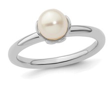 Freshwater Cultured Pearl Ring in Sterling Silver