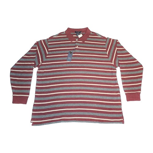 NWT Daniel Cremieux Classics Tailored Fit XXL Red Striped Long Sleeve MSRP $50