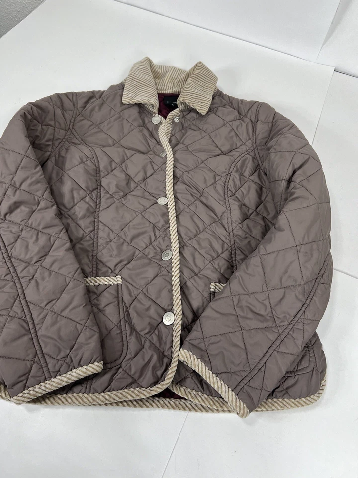 ESPRIT Vintage CHAQUETA ABRIGO ACOLCHADO MUJER Pequeño S Granero Abrigo Pana Foto 2 de 4