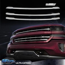 Fit For 2016-2018 Chevy Silverado 1500 Chrome Snap On Grille Overlay Grill Cover Fit For 2016-2018 Chevy Silverado 1500 Chrome Snap On Grille Overlay Grill Cover