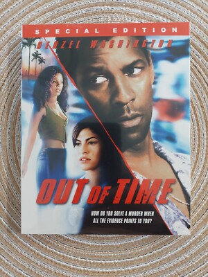 Out of Time (Blu-ray, 2003) Denzel Washington, Eva Mendes With Slipcover New