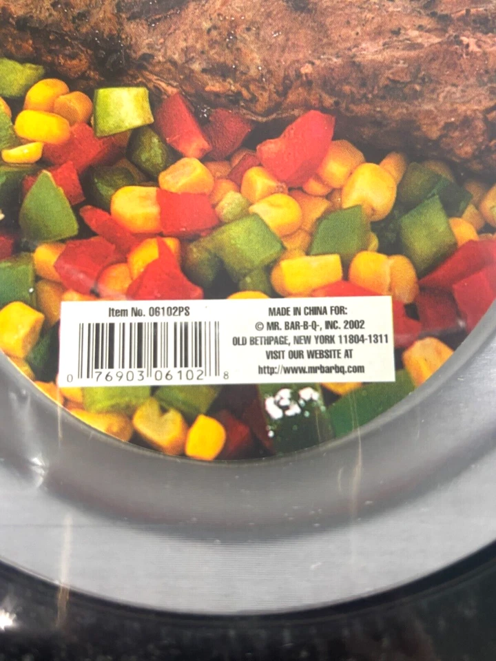 Vintage (2) Mr. Bar B Q Heat & Serve Sizzling Platters for Grill *TORN Plastic* - Image 2 of 4