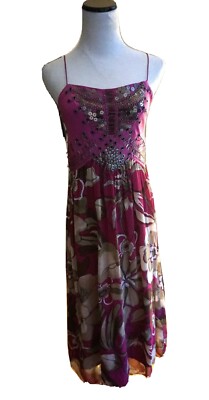 Gracia Fashion Women Embellished Flare Dress Floral Midi Size S NWT Small 4  | eBay
