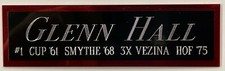 GLENN HALL CHICAGO BLACKHAWKS NAMEPLATE FOR AUTOGRAPHED SIGNED HOCKEY JERSEY
