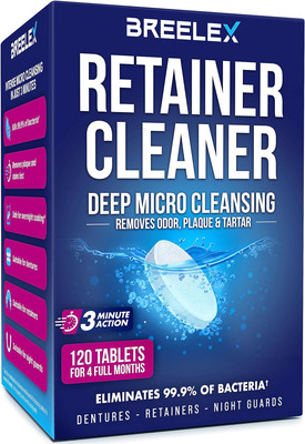 Denture Cleaning Tablets - 120 Count for Aligners, Mouthguards & Nightguards