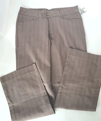 Riders by Lee, Abby Pin Stripe Stretch Jeans, Mushroom Brown, Sz 12 New