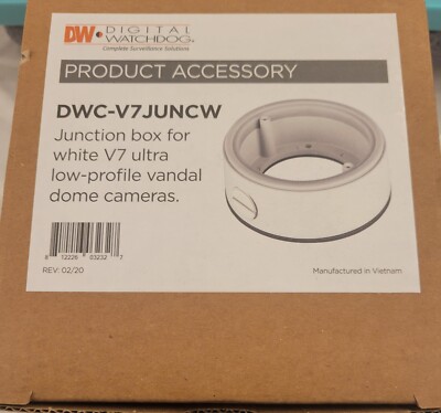 DW Digital Watchdog Junction Box for VANDAL Dome Cameras, White DWC-V7JUNCW NEW